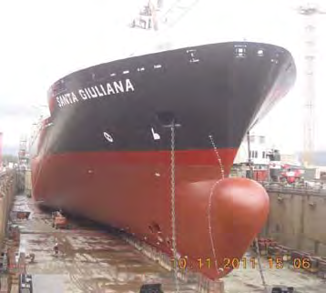 Santa Giuliana', coated with Intersmooth® 7460HS SPC, Besiktas Shipyard, Turkey in November 2011.